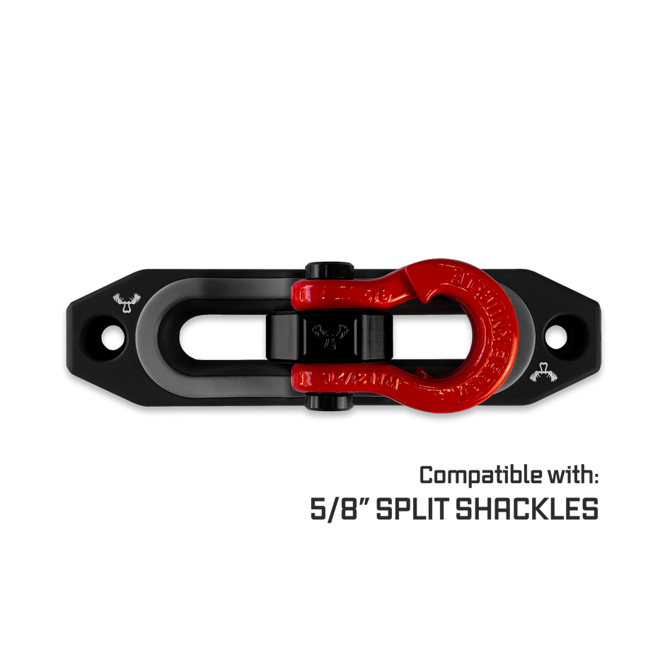 Jawse Fairlead and Front Split Shackle 0.625 in Black Lung and Gun Gray