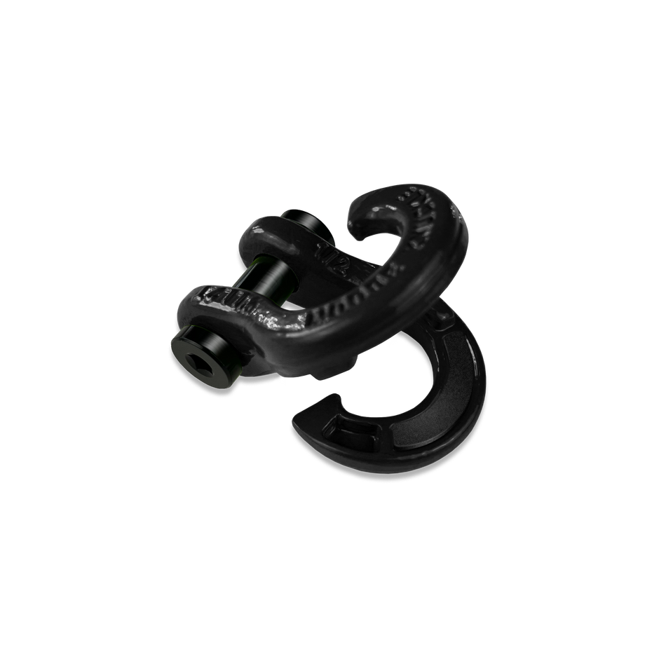 Jowl 1/2 inch SxS Split Shackle open in Black Hole