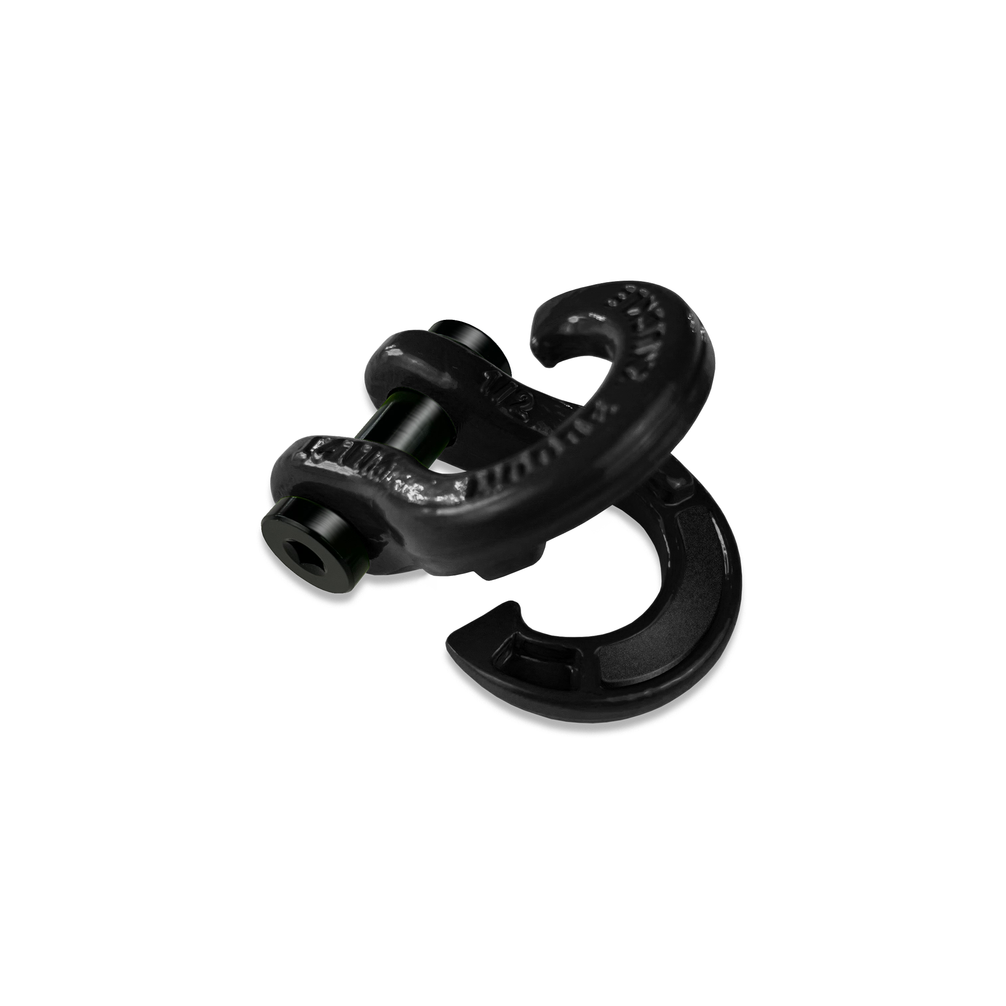 Jowl 1/2 inch SxS Split Shackle open in Black Hole