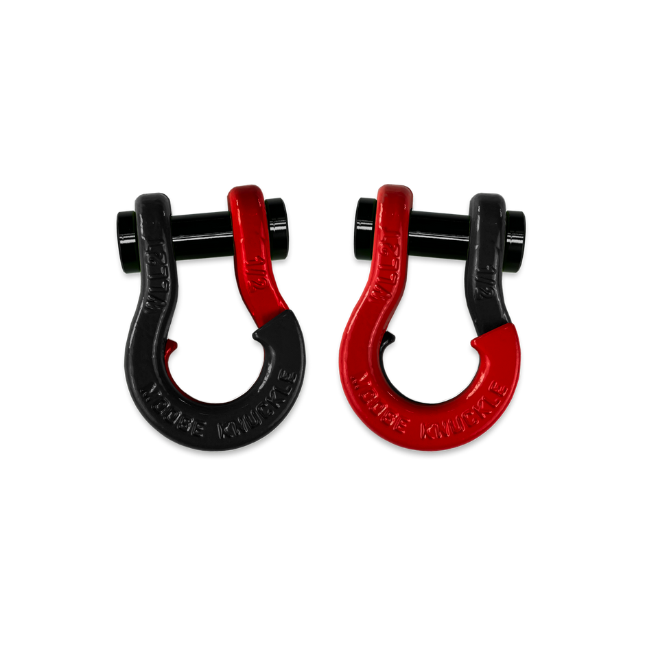 Jowl 1/2 inch SxS Split Shackle in Black Hole and Flame Red Combo