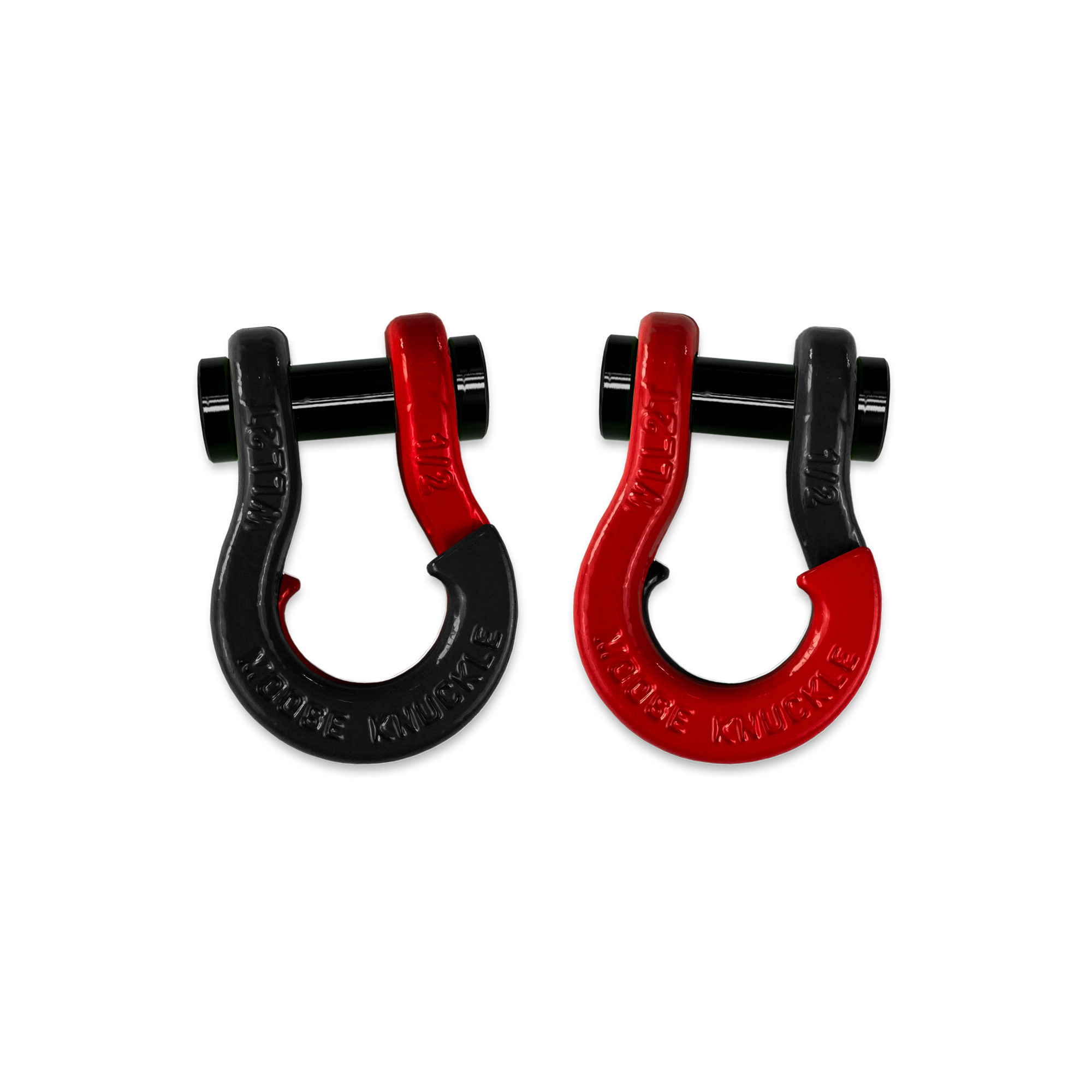 Jowl 1/2 inch SxS Split Shackle in Black Hole and Flame Red Combo