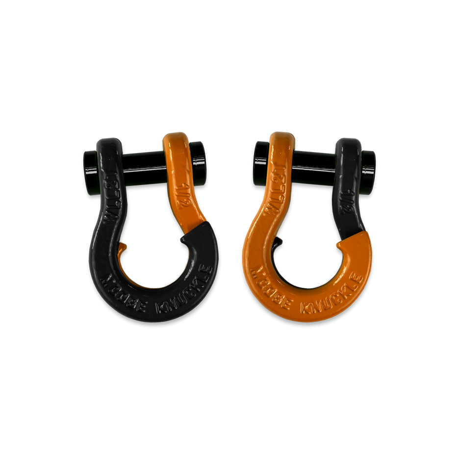 Jowl 1/2 inch SxS Split Shackle in Black Hole and Obscene Orange Combo