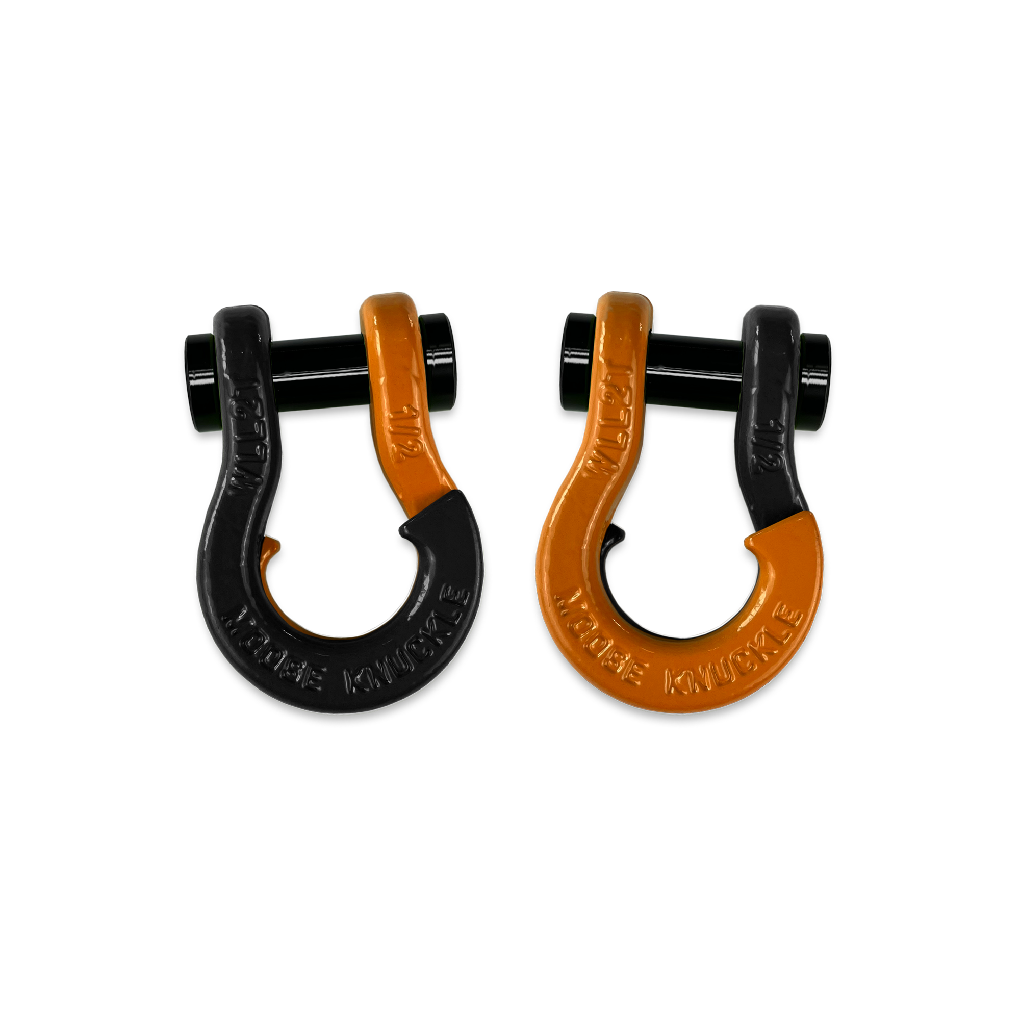 Jowl 1/2 inch SxS Split Shackle in Black Hole and Obscene Orange Combo