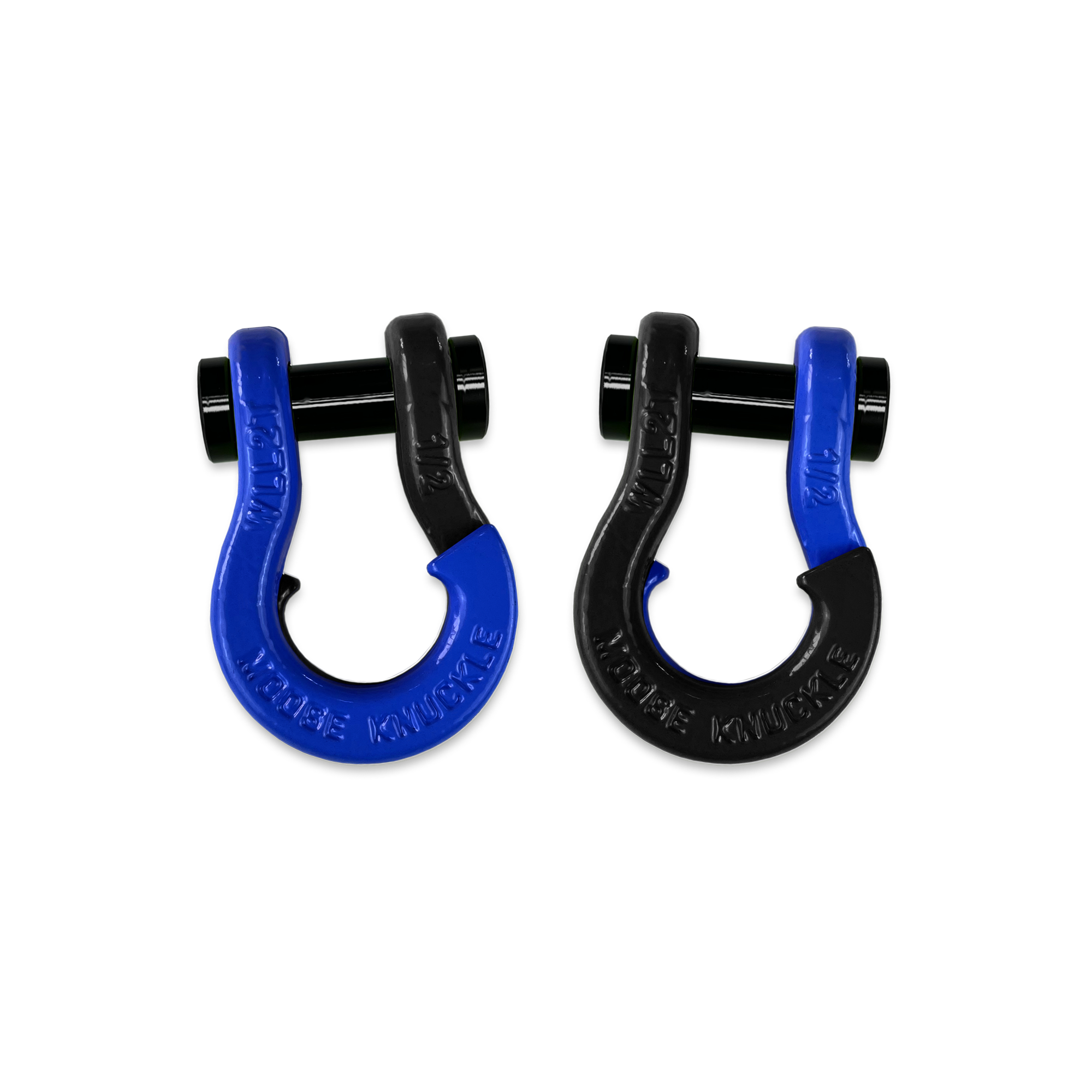 Jowl 1/2 inch SxS Split Shackle in Blue Balls and Black Hole Combo