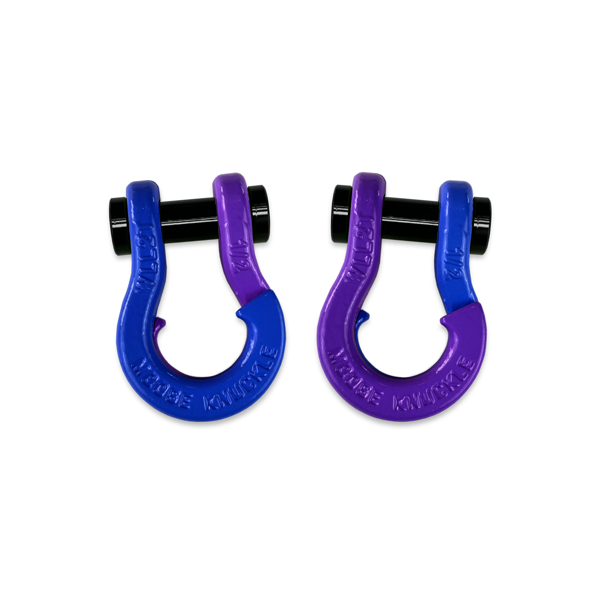 Jowl 1/2 inch SxS Split Shackle in Blue Balls and Grape Escape Combo