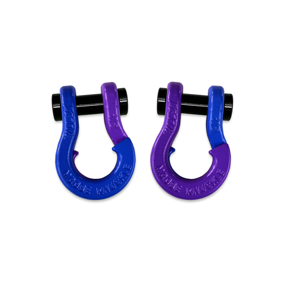 Jowl 1/2 inch SxS Split Shackle in Blue Balls and Grape Escape Combo