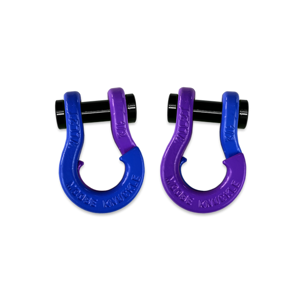 Jowl 1/2 inch SxS Split Shackle in Blue Balls and Grape Escape Combo