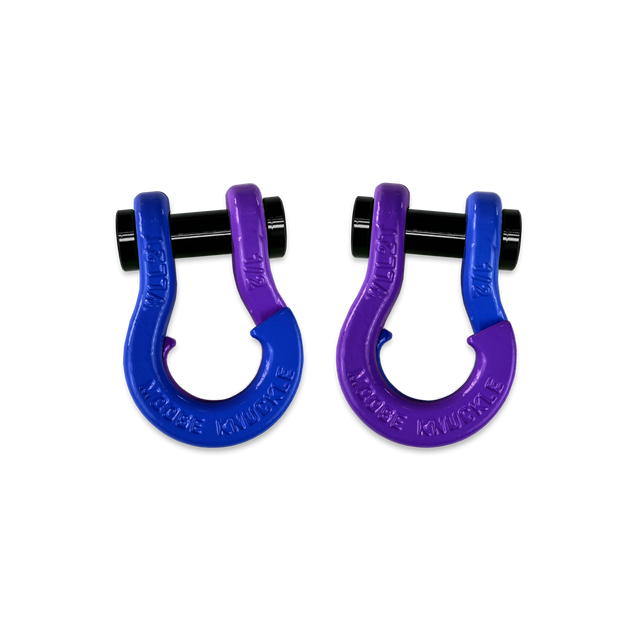 Jowl 1/2 inch SxS Split Shackle in Blue Balls and Grape Escape Combo
