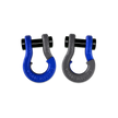 Jowl 1/2 inch SxS Split Shackle in Blue Balls and Gun Gray Combo