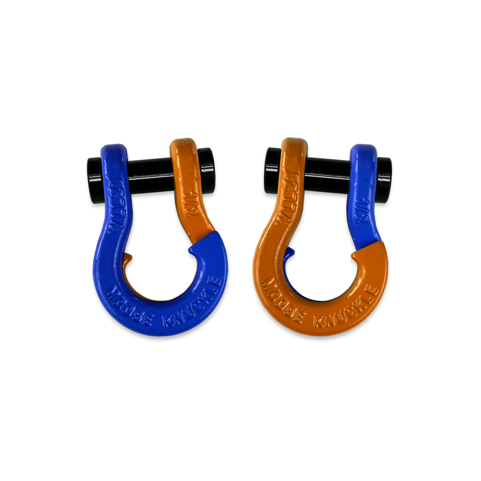 Jowl 1/2 inch SxS Split Shackle in Blue Balls and Obscene Orange Combo