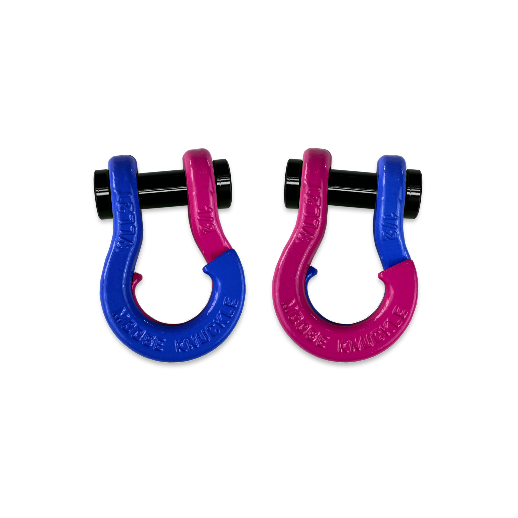 Jowl 1/2 inch SxS Split Shackle in Blue Balls and Pogo Pink Combo