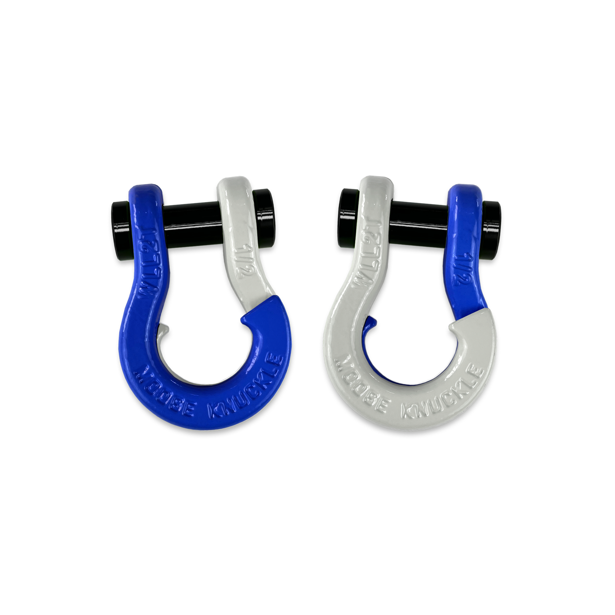 Jowl 1/2 inch SxS Split Shackle in Blue Balls and Pure White Combo