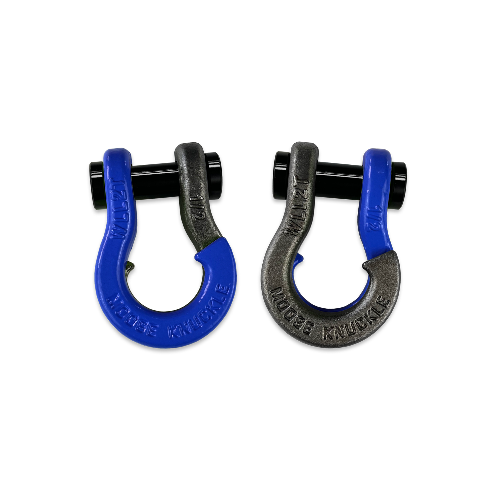 Jowl 1/2 inch SxS Split Shackle in Blue Balls and Raw Dog Combo