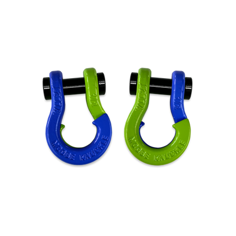 Jowl 1/2 inch SxS Split Shackle in Blue Balls and Sublime Green Combo