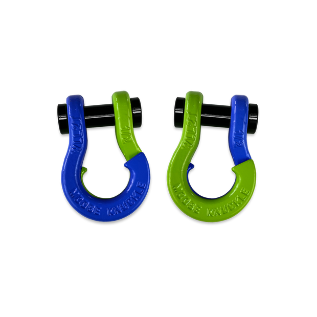 Jowl 1/2 inch SxS Split Shackle in Blue Balls and Sublime Green Combo