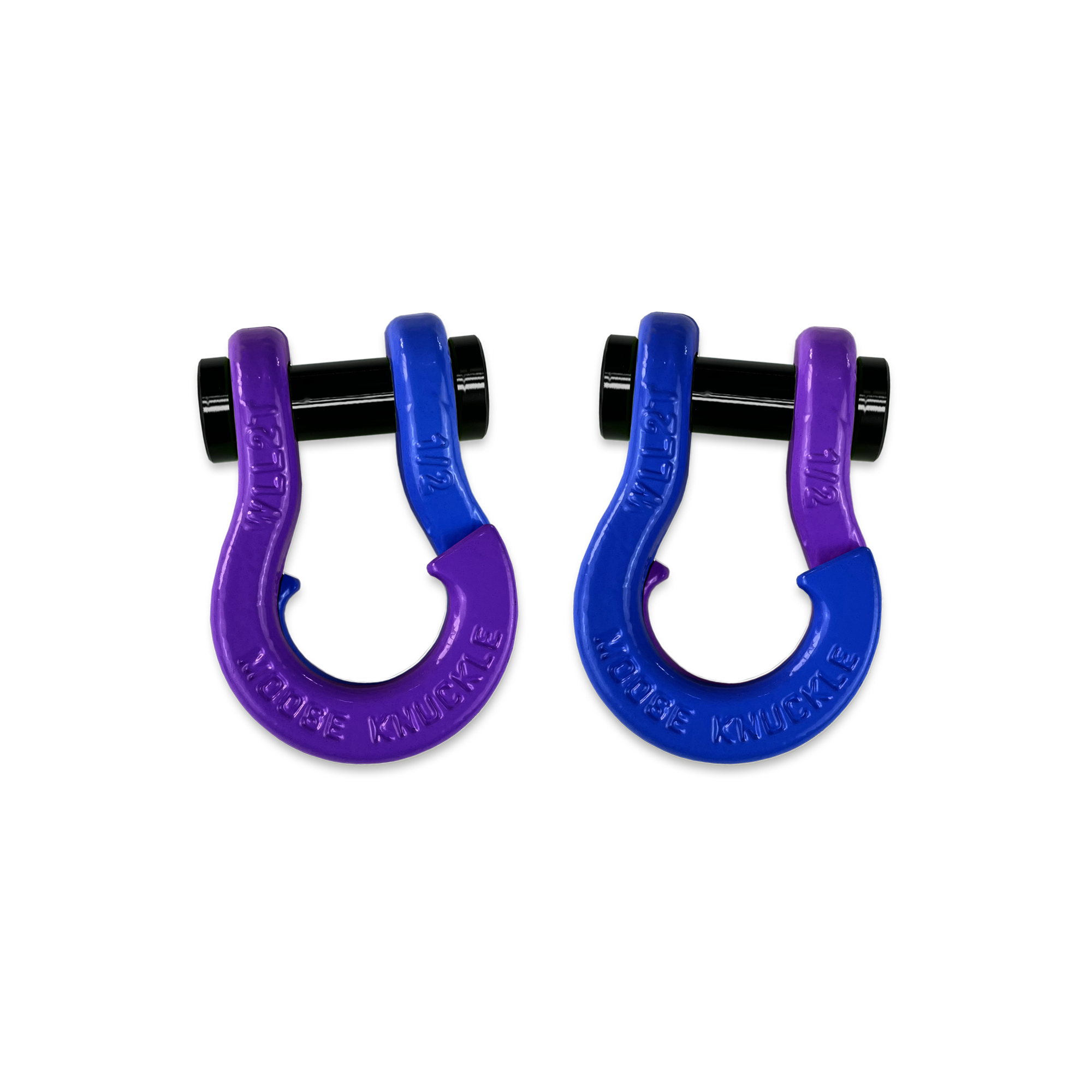 Jowl 1/2 inch SxS Split Shackle in Grape Escape and Blue Balls Combo