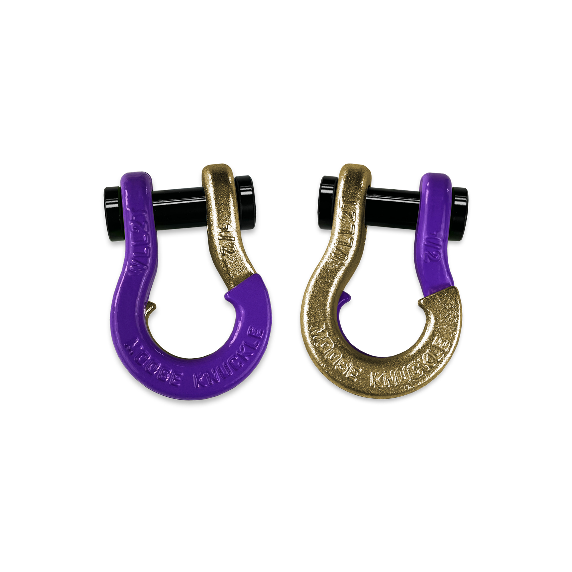 Jowl 1/2 inch SxS Split Shackle in Grape Escape and Brass Knuckle Combo