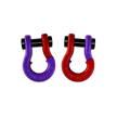 Jowl 1/2 inch SxS Split Shackle in Grape Escape and Flame Red Combo