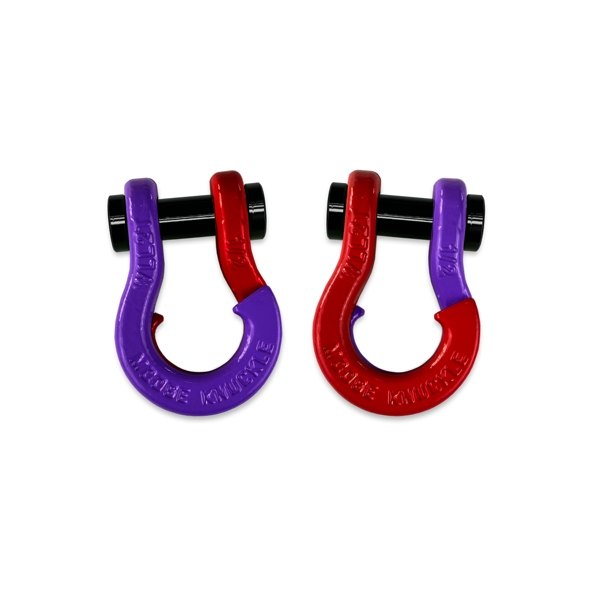 Jowl 1/2 inch SxS Split Shackle in Grape Escape and Flame Red Combo