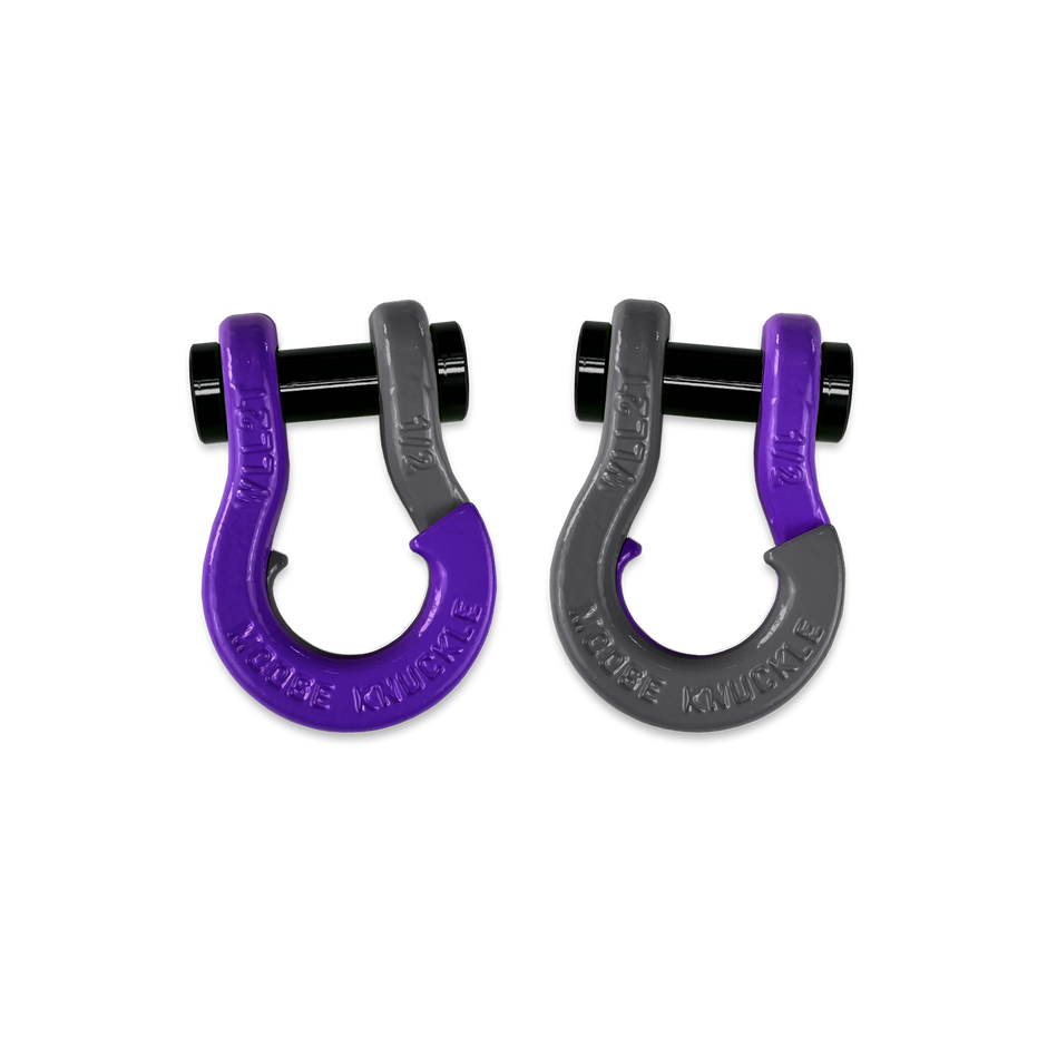 Jowl 1/2 inch SxS Split Shackle in Grape Escape and Gun Gray Combo