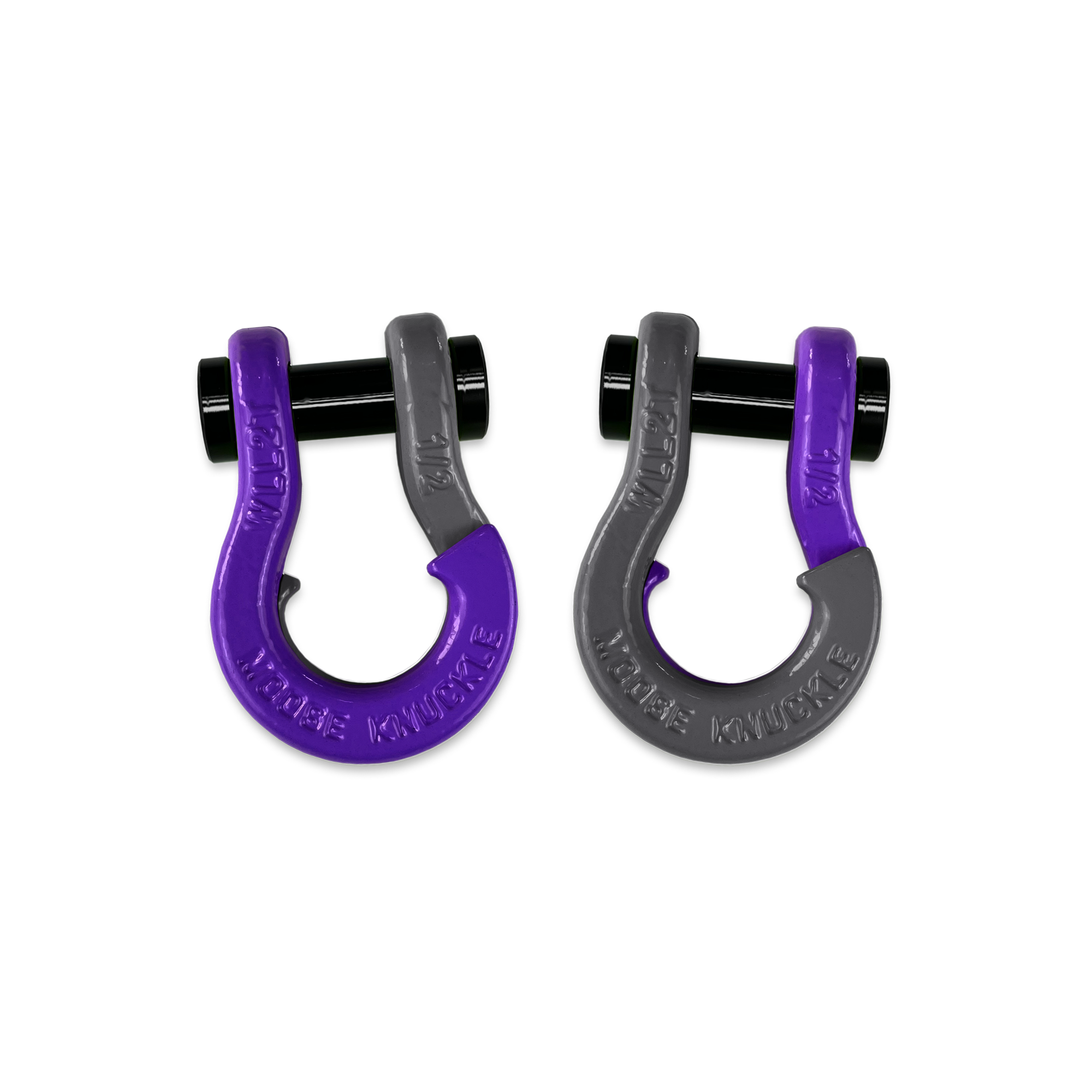 Jowl 1/2 inch SxS Split Shackle in Grape Escape and Gun Gray Combo
