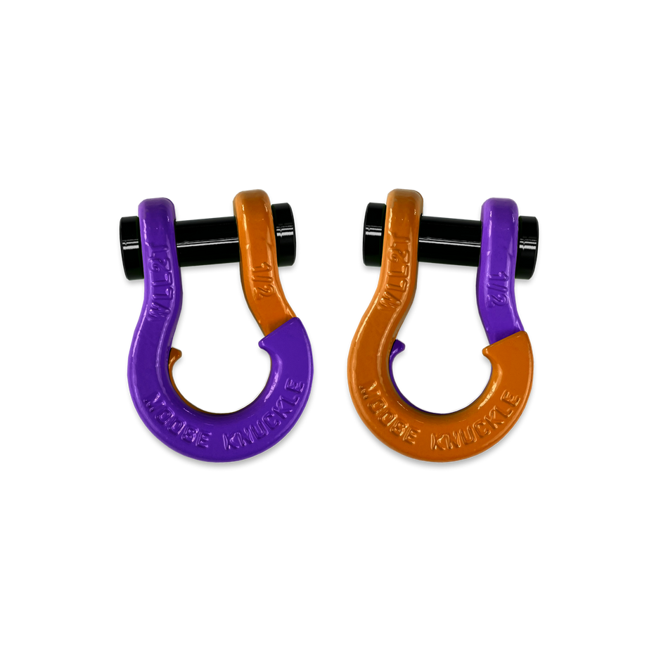 Jowl 1/2 inch SxS Split Shackle in Grape Escape and Obscene Orange Combo
