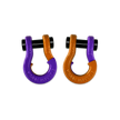 Jowl 1/2 inch SxS Split Shackle in Grape Escape and Obscene Orange Combo