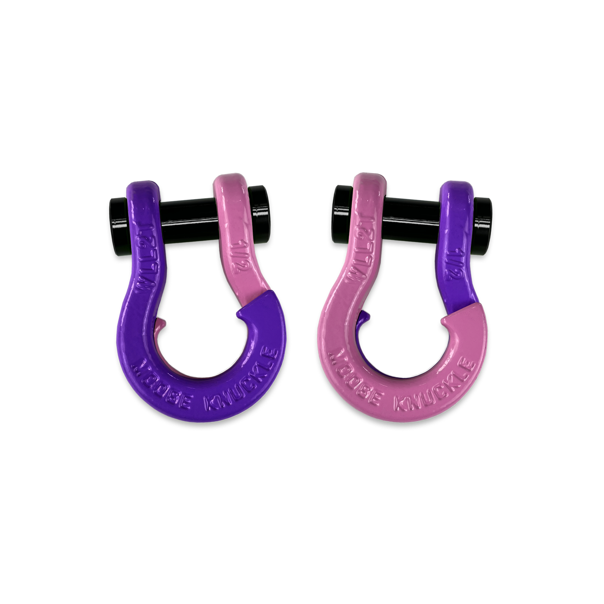 Jowl 1/2 inch SxS Split Shackle in Grape Escape and Pretty Pink Combo