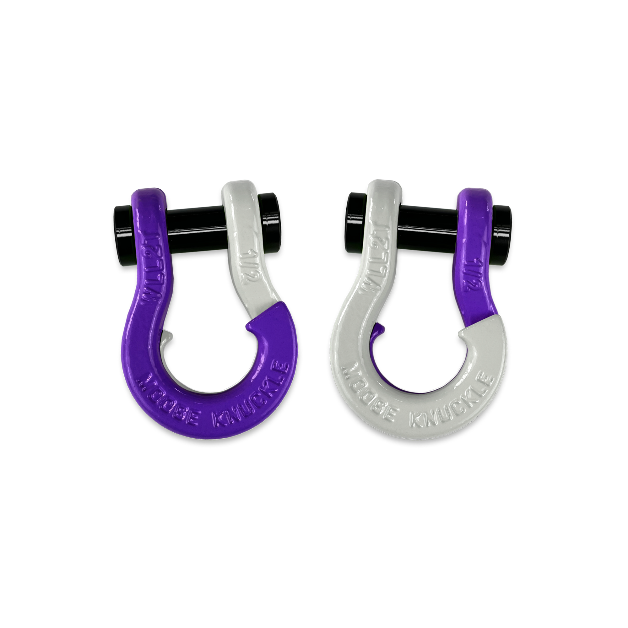 Jowl 1/2 inch SxS Split Shackle in Grape Escape and Pure White Combo