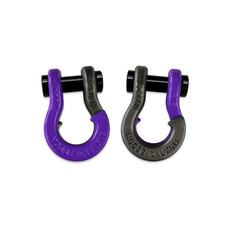 Jowl 1/2 inch SxS Split Shackle in Grape Escape and Raw Dog Combo