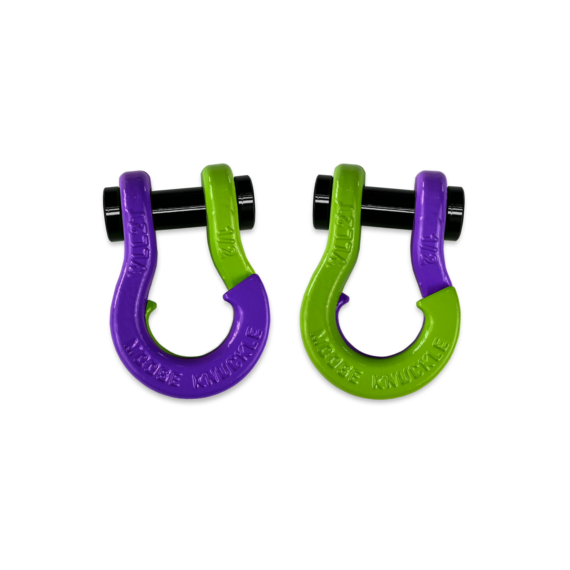 Jowl 1/2 inch SxS Split Shackle in Grape Escape and Sublime Green Combo