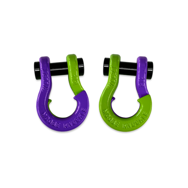 Jowl 1/2 inch SxS Split Shackle in Grape Escape and Sublime Green Combo