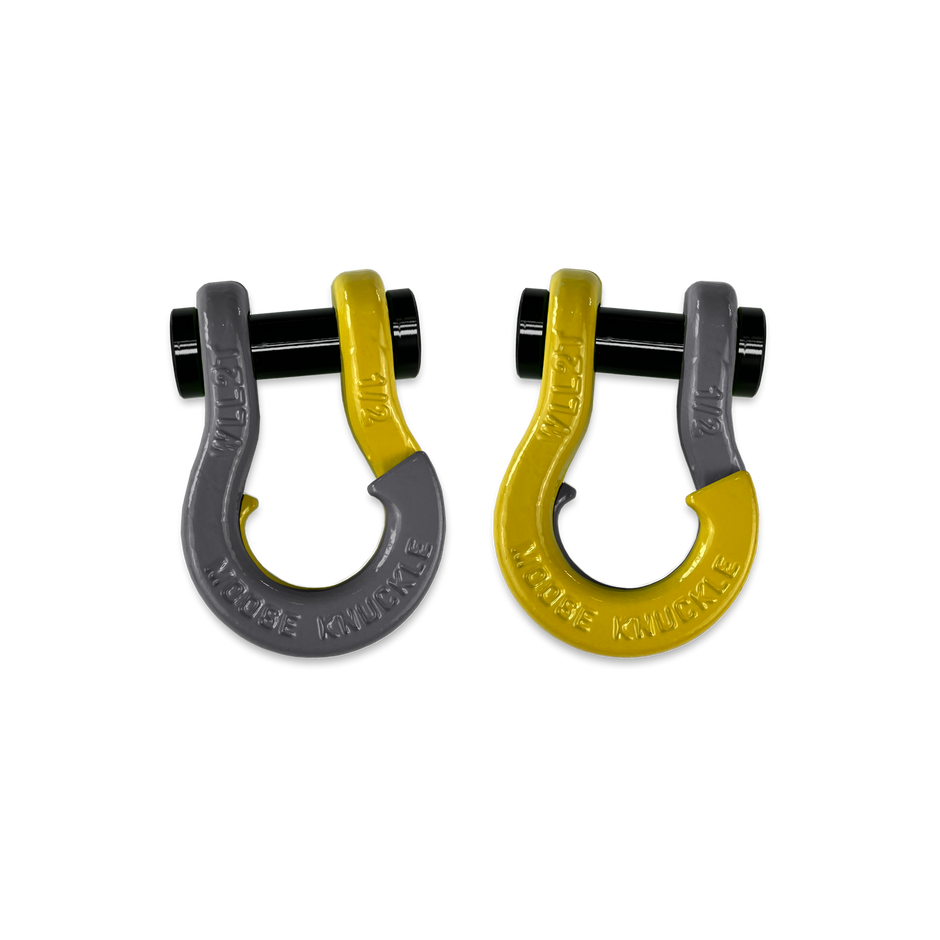 Jowl 1/2 inch SxS Split Shackle in Gun Gray and Detonator Yellow Combo