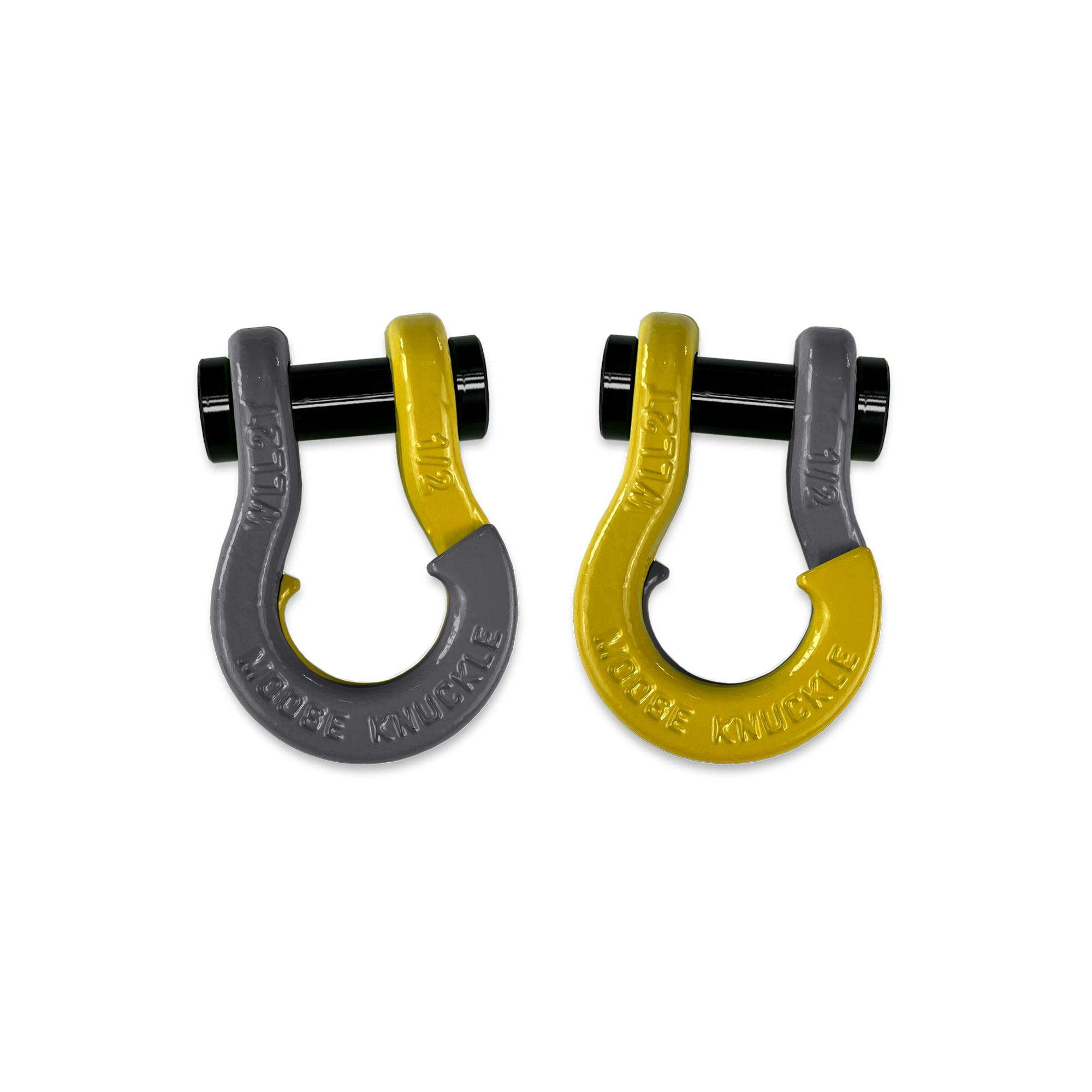 Jowl 1/2 inch SxS Split Shackle in Gun Gray and Detonator Yellow Combo