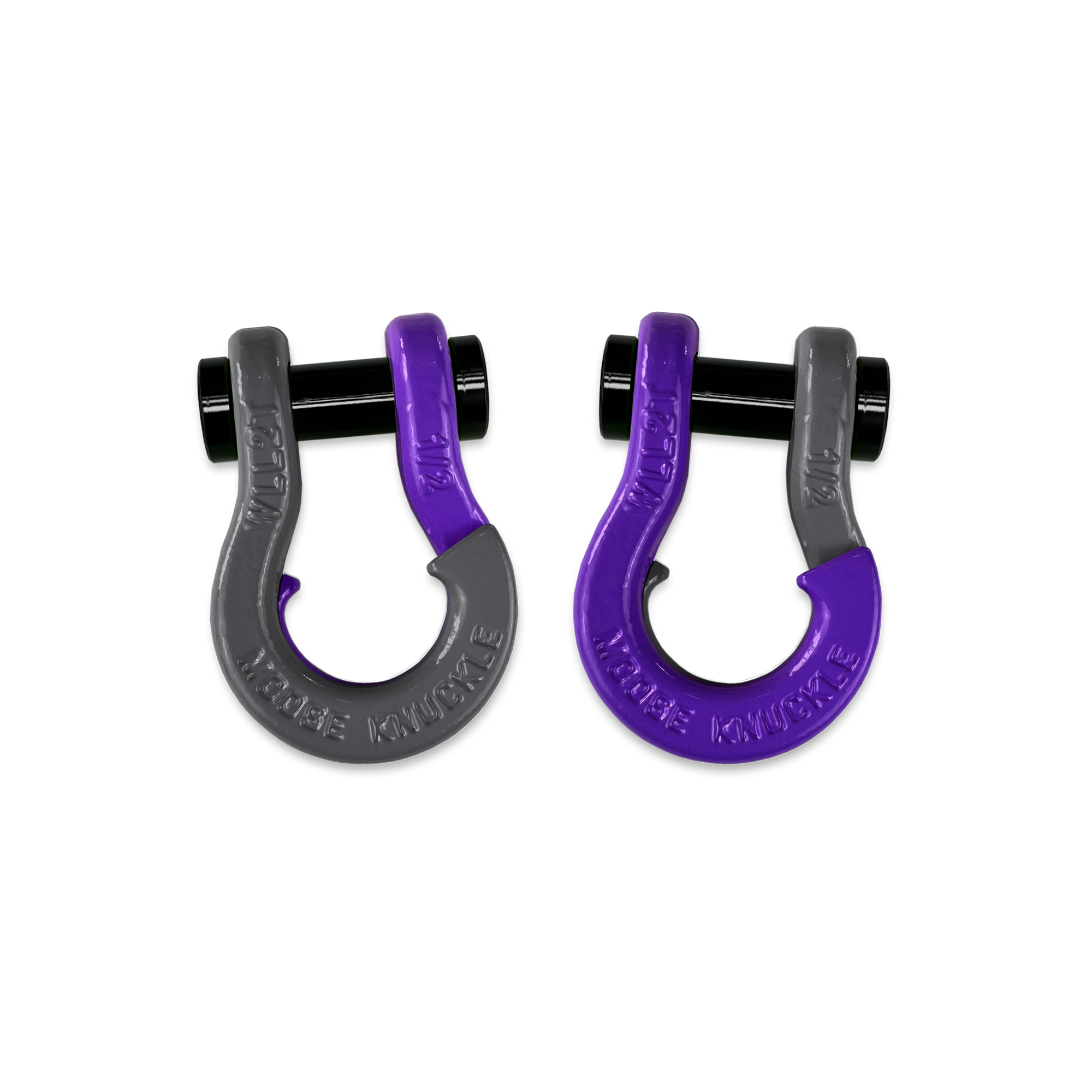 Jowl 1/2 inch SxS Split Shackle in Gun Gray and Grape Escape