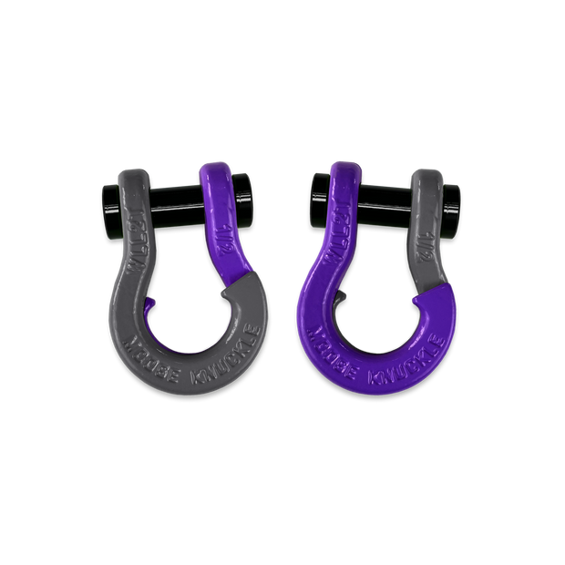 Jowl 1/2 inch SxS Split Shackle in Gun Gray and Grape Escape