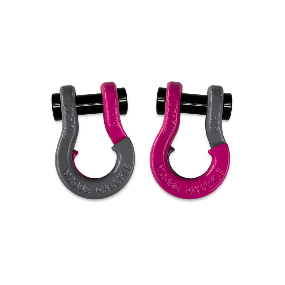 Jowl 1/2 inch SxS Split Shackle in Gun Gray and Pogo Pink Combo