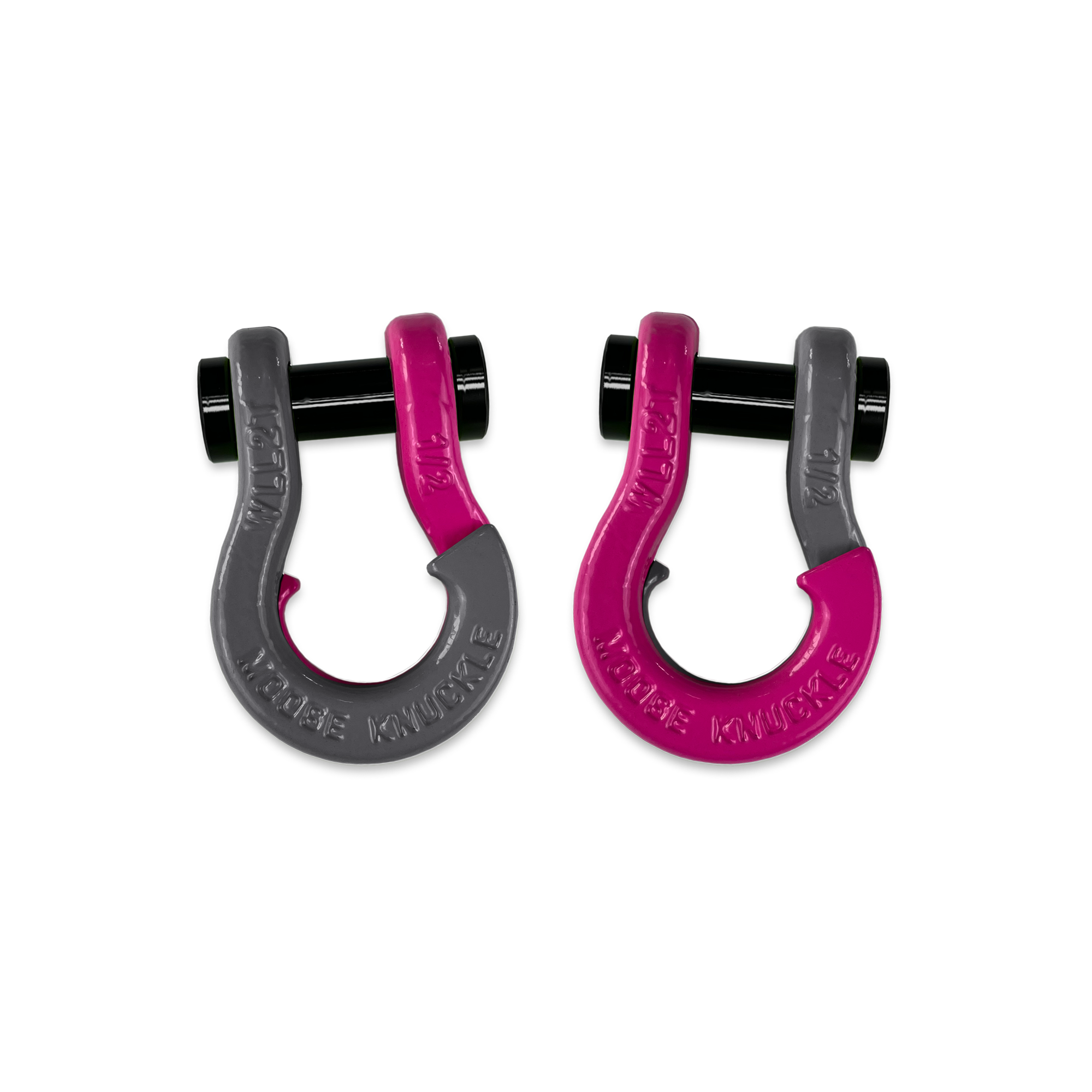 Jowl 1/2 inch SxS Split Shackle in Gun Gray and Pogo Pink Combo