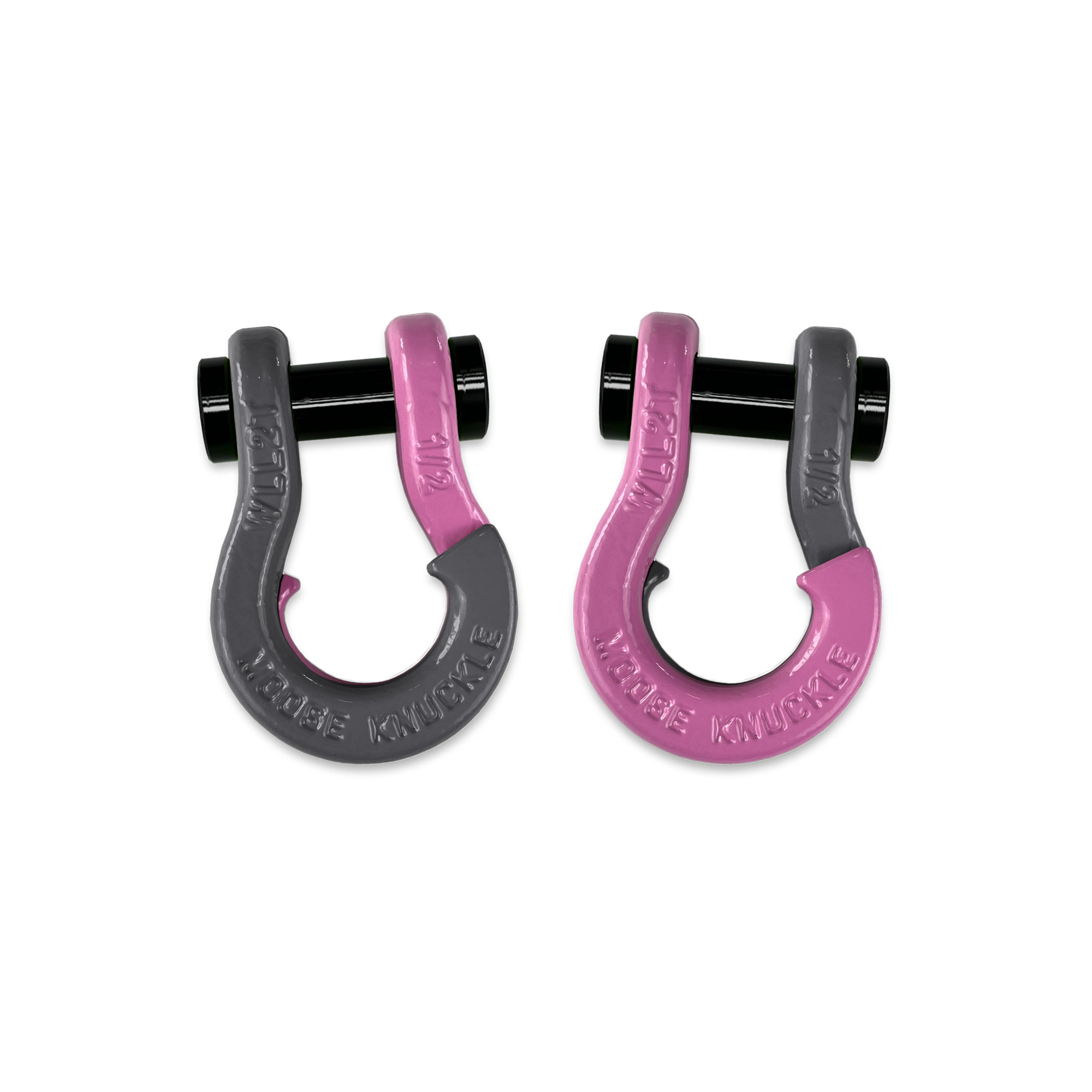Jowl 1/2 inch SxS Split Shackle in Gun Gray and Pretty Pink Combo