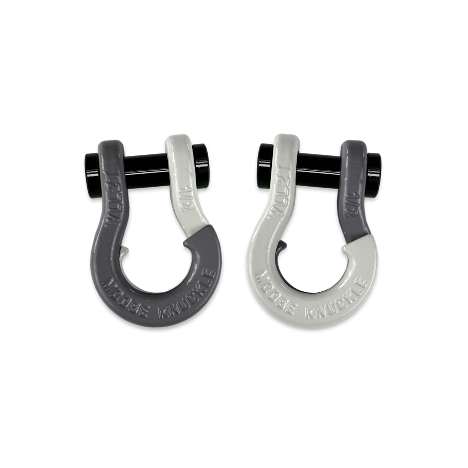 Jowl 1/2 inch SxS Split Shackle in Gun Gray and Pure White Combo