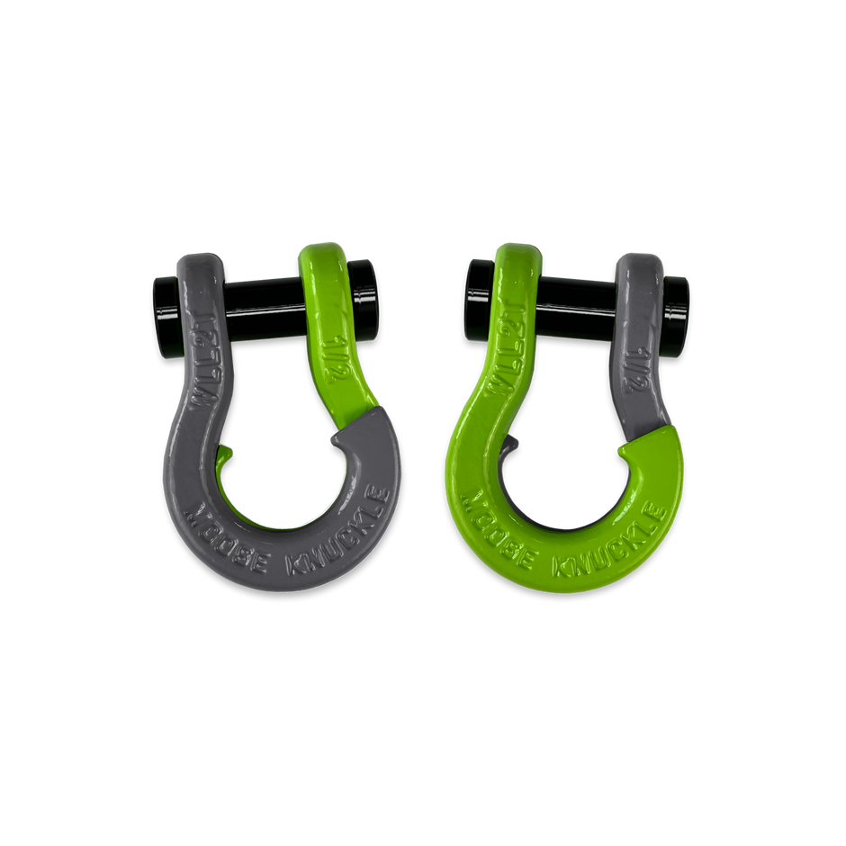Jowl 1/2 inch SxS Split Shackle in Gun Gray and Sublime Green Combo