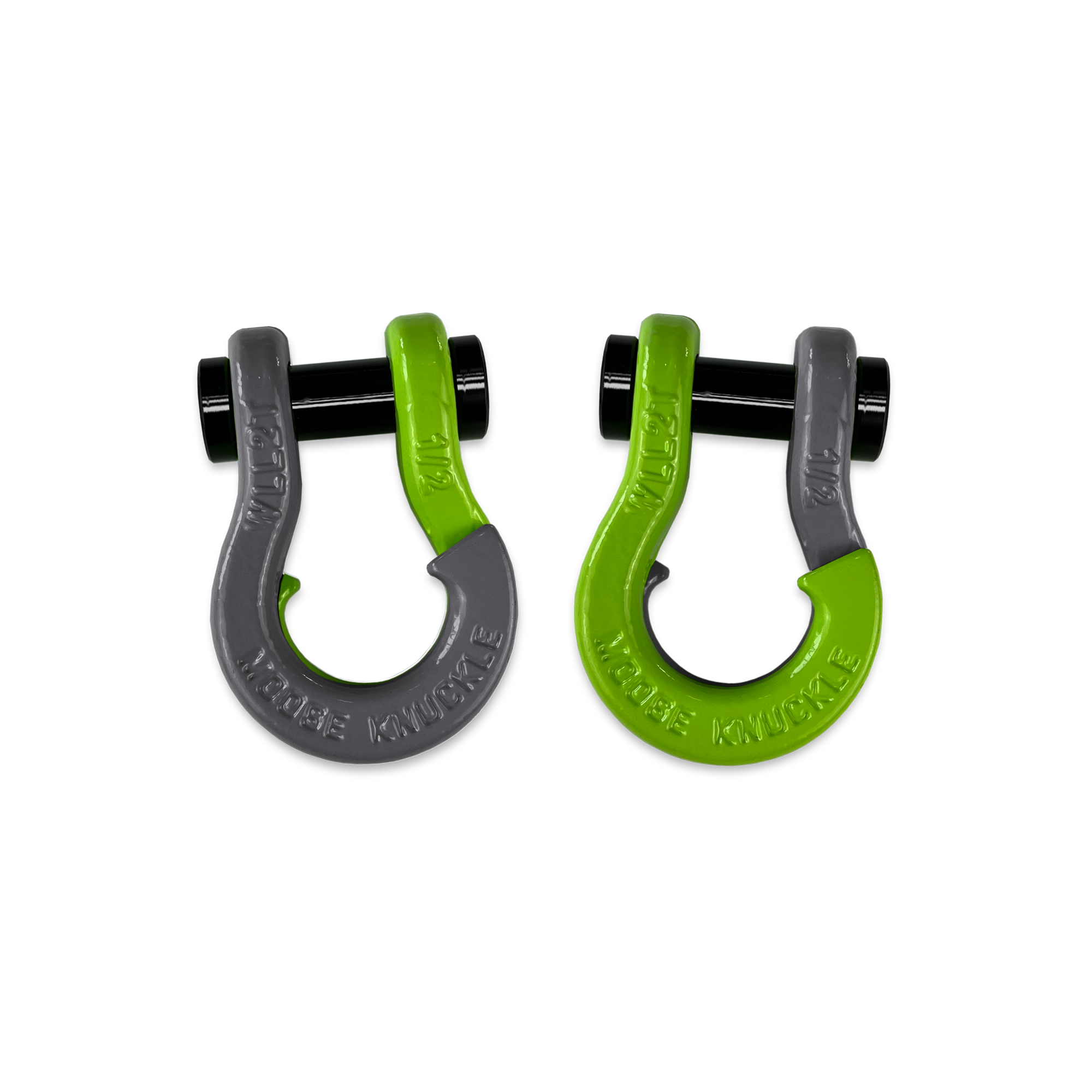 Jowl 1/2 inch SxS Split Shackle in Gun Gray and Sublime Green Combo