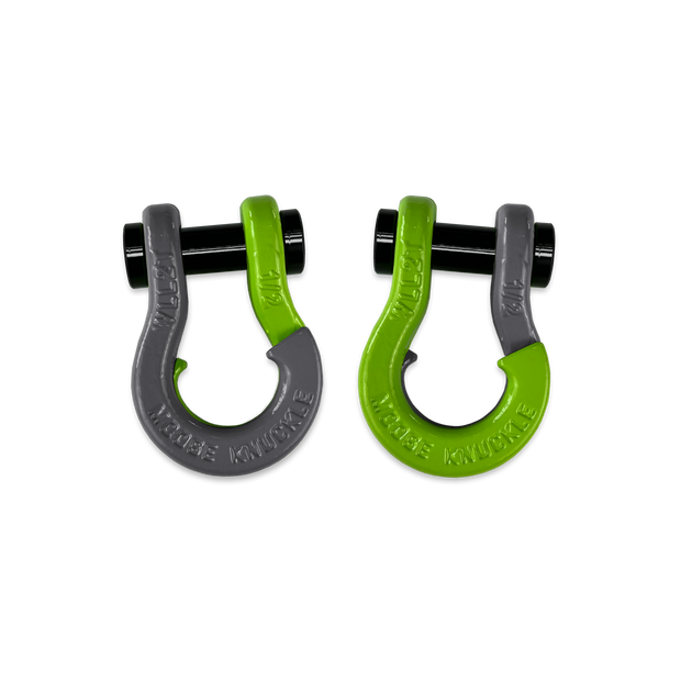 Jowl 1/2 inch SxS Split Shackle in Gun Gray and Sublime Green Combo