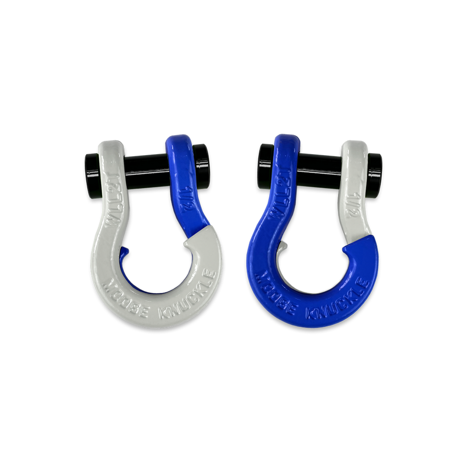 Jowl 1/2 inch SxS Split Shackle in Pure White and Blue Balls Combo