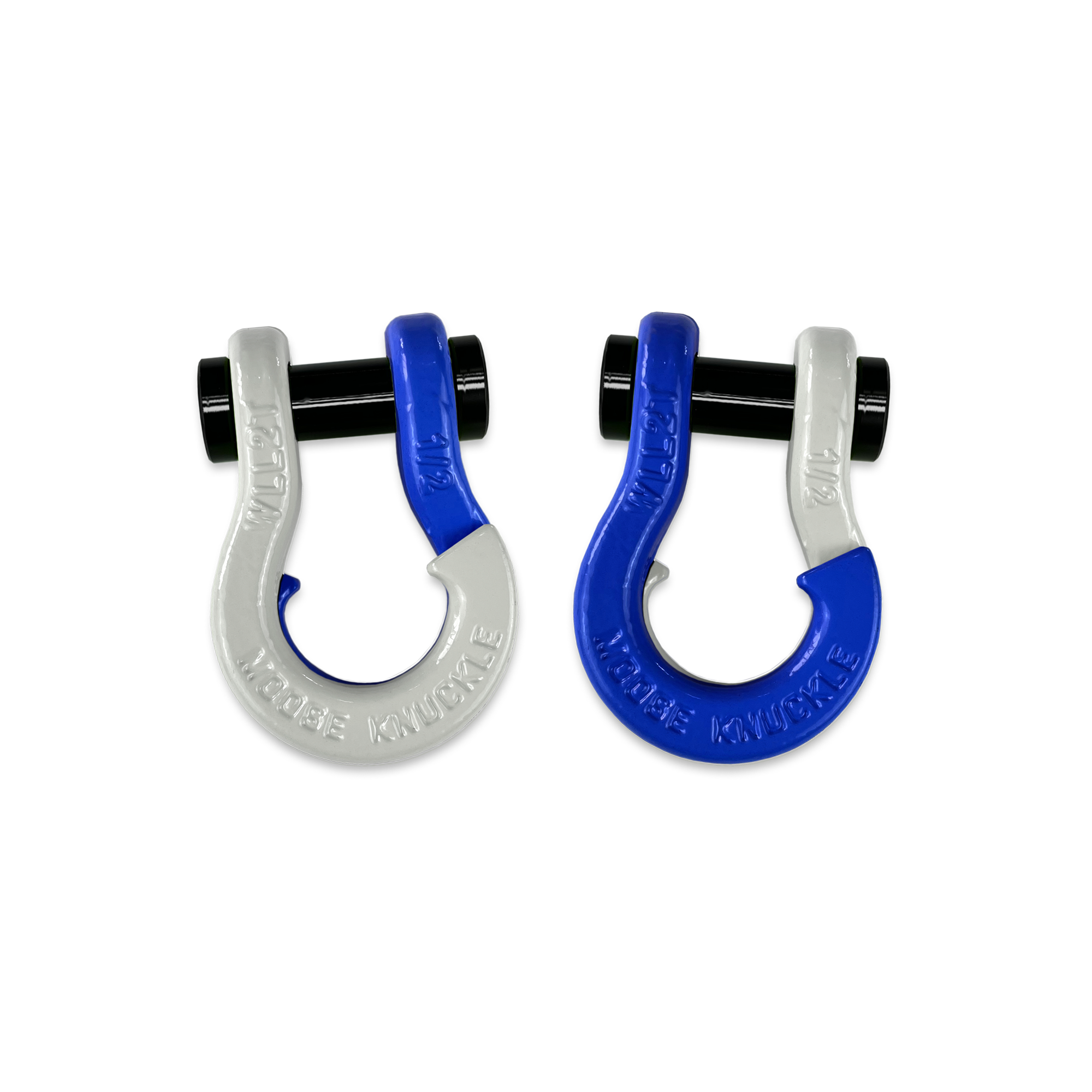 Jowl 1/2 inch SxS Split Shackle in Pure White and Blue Balls Combo