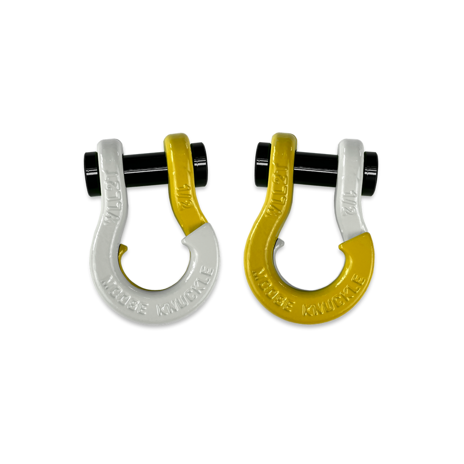 Jowl 1/2 inch SxS Split Shackle in Pure White and Detonator Yellow Combo