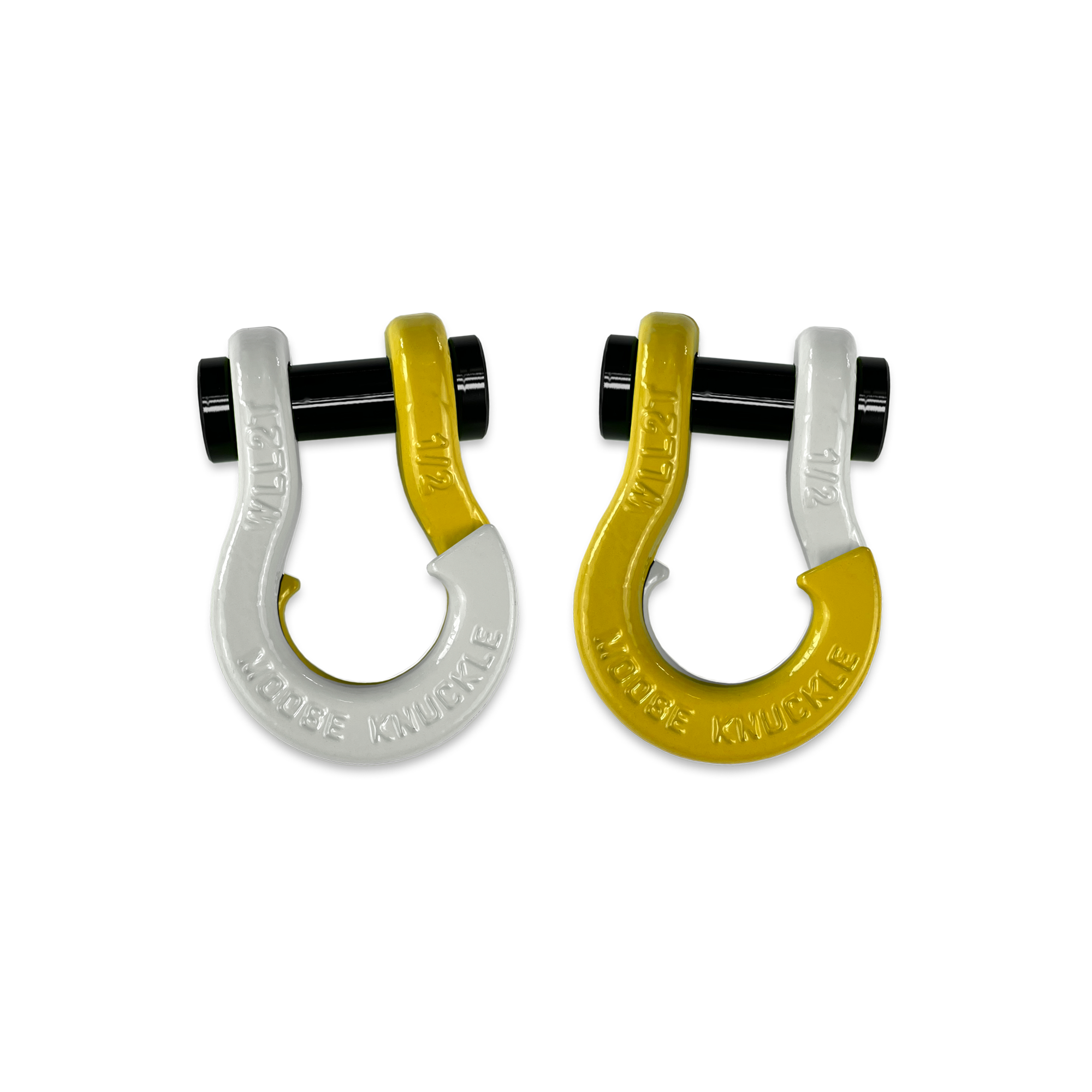 Jowl 1/2 inch SxS Split Shackle in Pure White and Detonator Yellow Combo