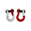 Jowl 1/2 inch SxS Split Shackle in Pure White and Flame Red Combo