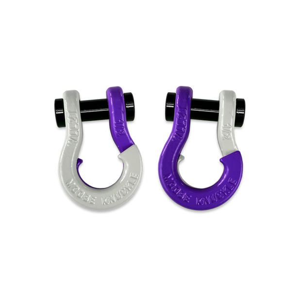 Jowl 1/2 inch SxS Split Shackle in Pure White and Grape Escape Combo