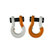 Jowl 1/2 inch SxS Split Shackle in Pure White and Obscene Orange Combo